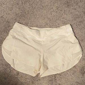 Lululemon white athletic shorts